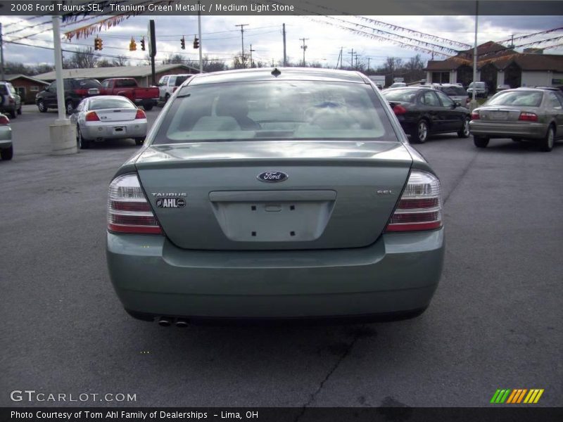 Titanium Green Metallic / Medium Light Stone 2008 Ford Taurus SEL