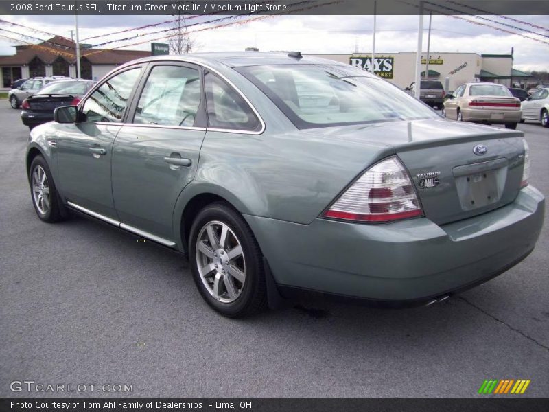 Titanium Green Metallic / Medium Light Stone 2008 Ford Taurus SEL