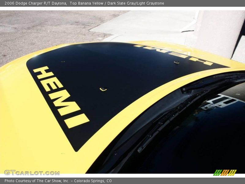 Top Banana Yellow / Dark Slate Gray/Light Graystone 2006 Dodge Charger R/T Daytona