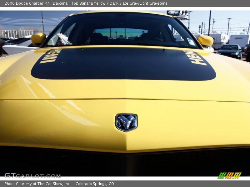 Top Banana Yellow / Dark Slate Gray/Light Graystone 2006 Dodge Charger R/T Daytona