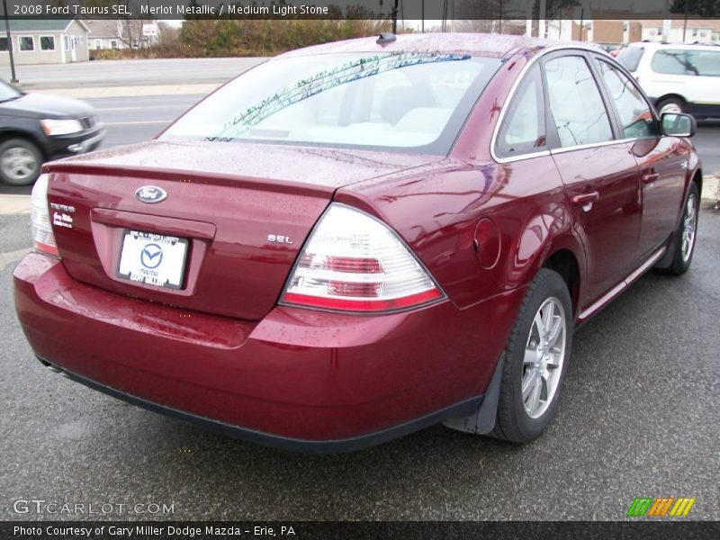 Merlot Metallic / Medium Light Stone 2008 Ford Taurus SEL