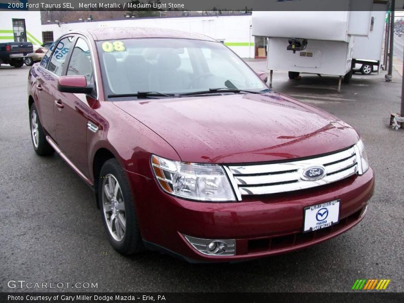 Merlot Metallic / Medium Light Stone 2008 Ford Taurus SEL