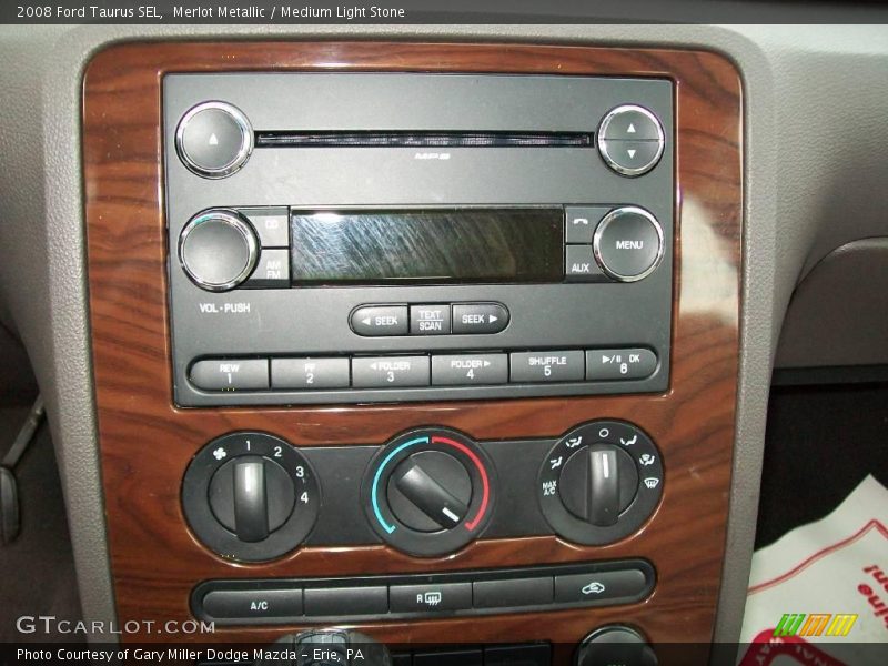 Merlot Metallic / Medium Light Stone 2008 Ford Taurus SEL