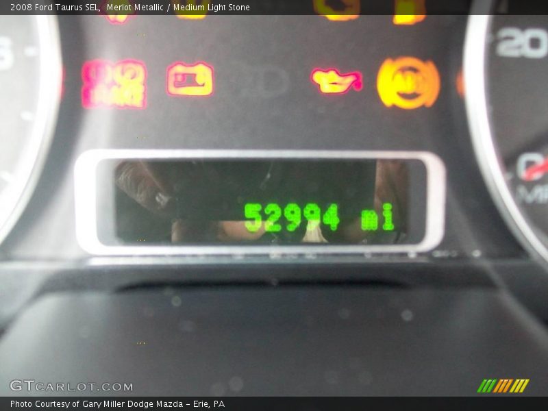 Merlot Metallic / Medium Light Stone 2008 Ford Taurus SEL