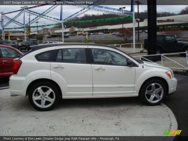 Stone White / Pastel Pebble Beige 2007 Dodge Caliber R/T AWD