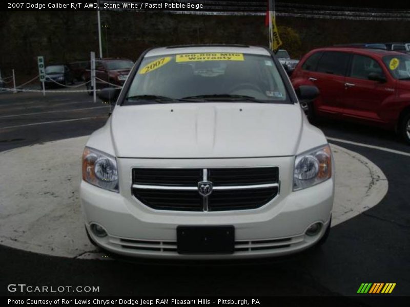 Stone White / Pastel Pebble Beige 2007 Dodge Caliber R/T AWD