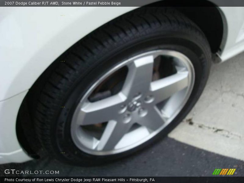 Stone White / Pastel Pebble Beige 2007 Dodge Caliber R/T AWD