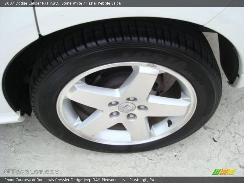 Stone White / Pastel Pebble Beige 2007 Dodge Caliber R/T AWD