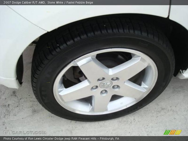 Stone White / Pastel Pebble Beige 2007 Dodge Caliber R/T AWD