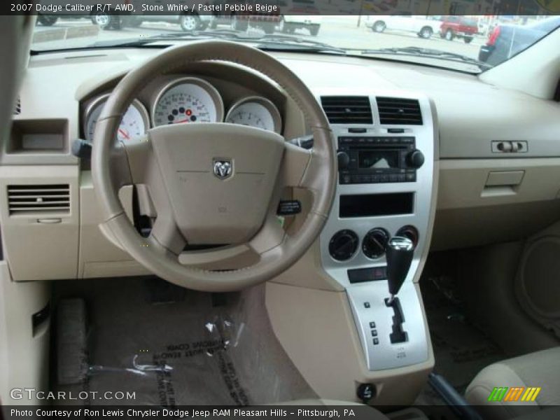Stone White / Pastel Pebble Beige 2007 Dodge Caliber R/T AWD