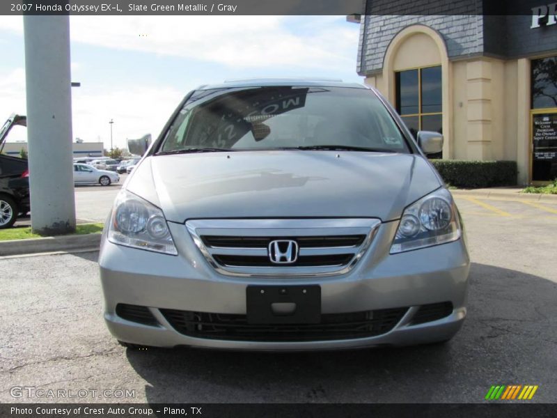 Slate Green Metallic / Gray 2007 Honda Odyssey EX-L