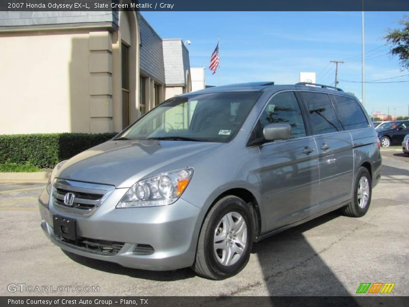 Slate Green Metallic / Gray 2007 Honda Odyssey EX-L