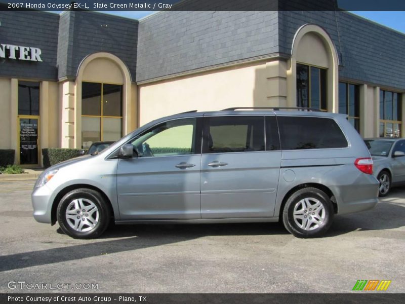 Slate Green Metallic / Gray 2007 Honda Odyssey EX-L