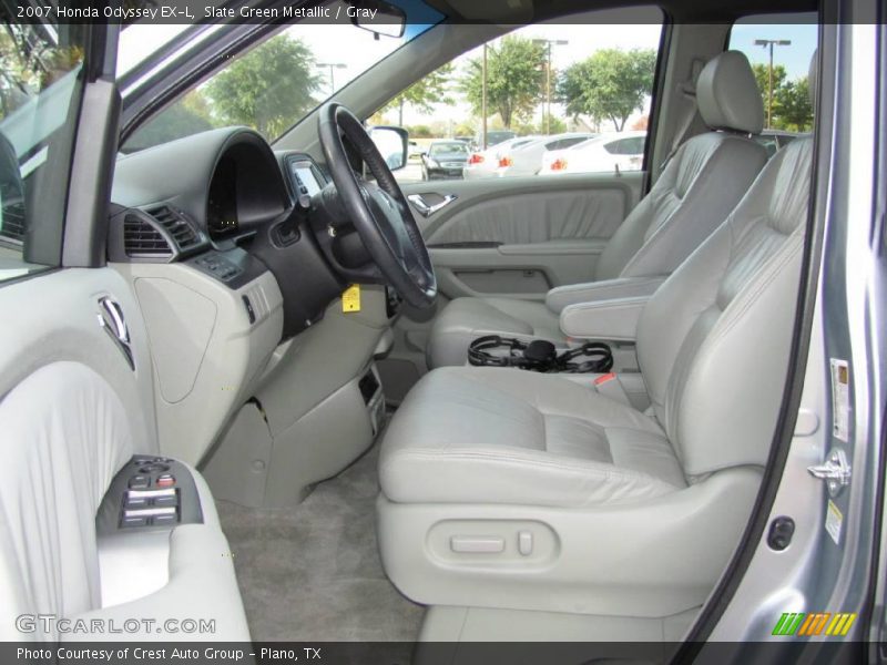 Slate Green Metallic / Gray 2007 Honda Odyssey EX-L