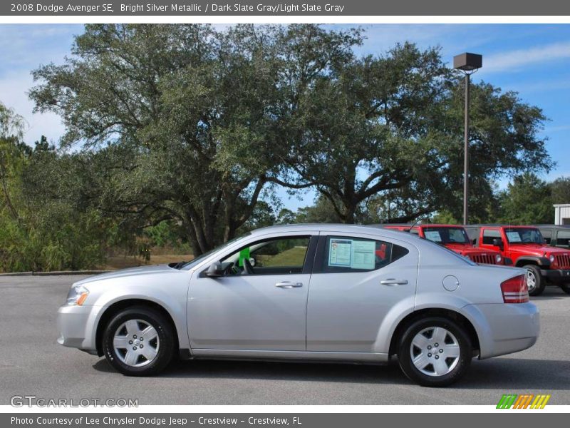 Bright Silver Metallic / Dark Slate Gray/Light Slate Gray 2008 Dodge Avenger SE