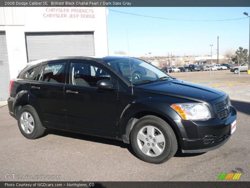 Brilliant Black Crystal Pearl / Dark Slate Gray 2008 Dodge Caliber SE