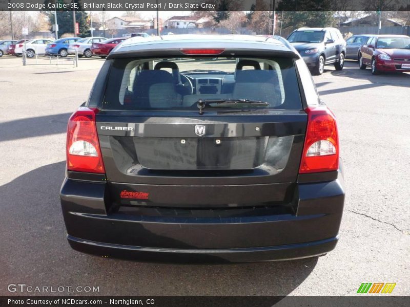 Brilliant Black Crystal Pearl / Dark Slate Gray 2008 Dodge Caliber SE