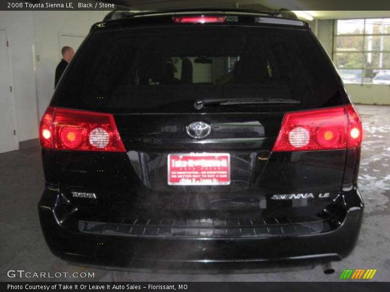 Black / Stone 2008 Toyota Sienna LE