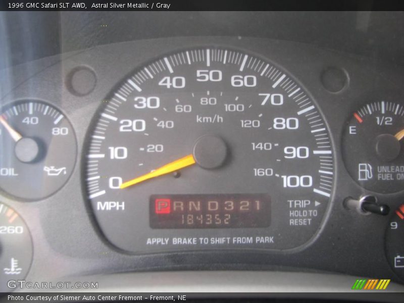 Astral Silver Metallic / Gray 1996 GMC Safari SLT AWD
