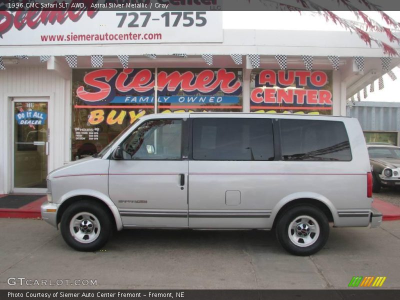 Astral Silver Metallic / Gray 1996 GMC Safari SLT AWD