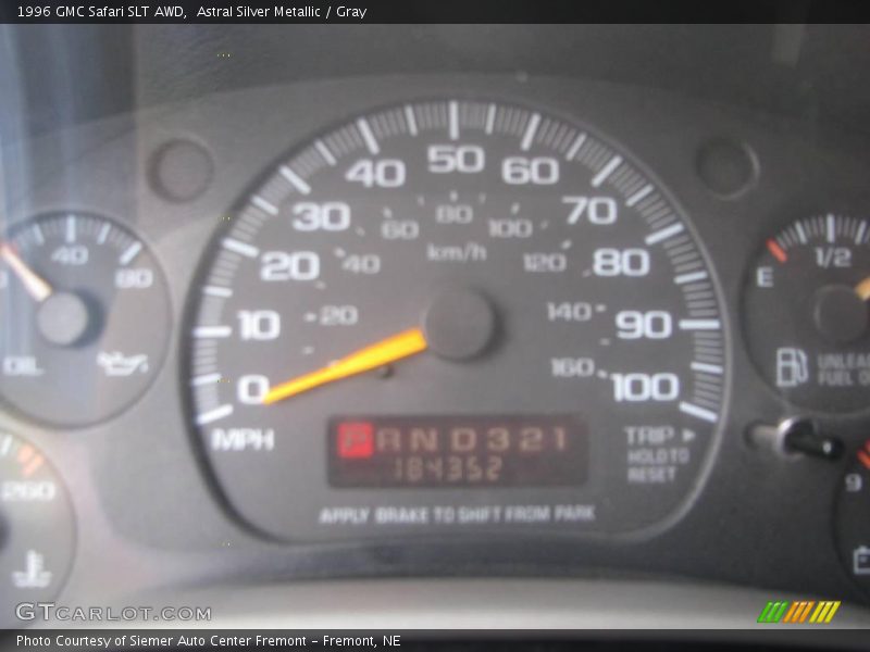 Astral Silver Metallic / Gray 1996 GMC Safari SLT AWD