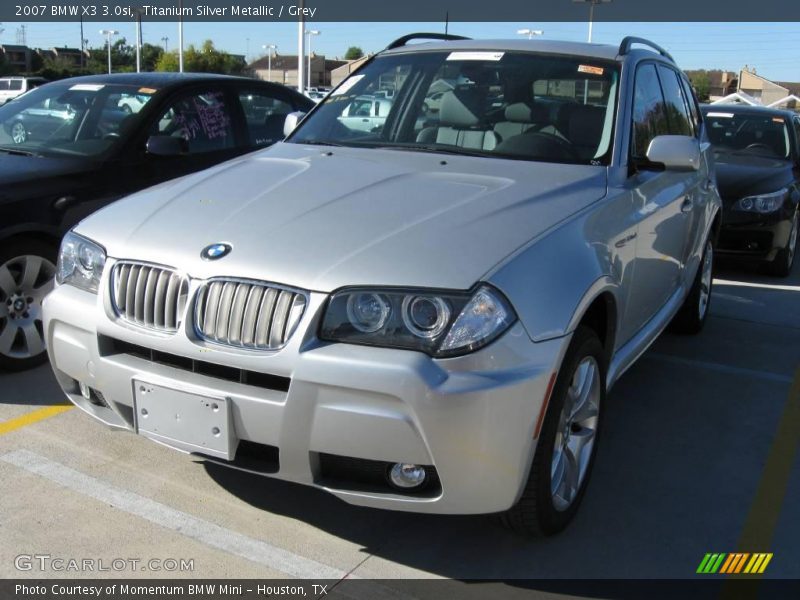 Titanium Silver Metallic / Grey 2007 BMW X3 3.0si
