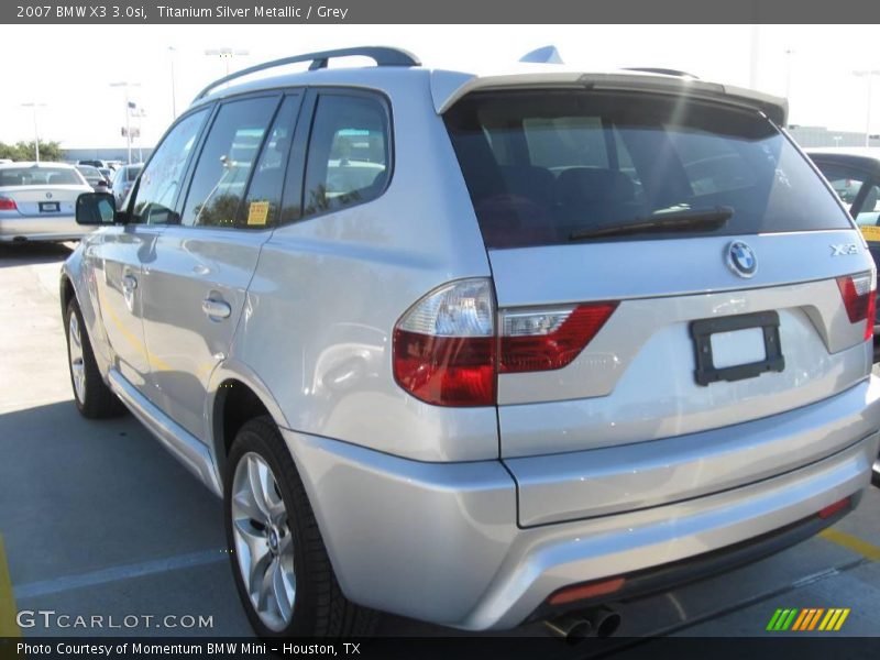 Titanium Silver Metallic / Grey 2007 BMW X3 3.0si