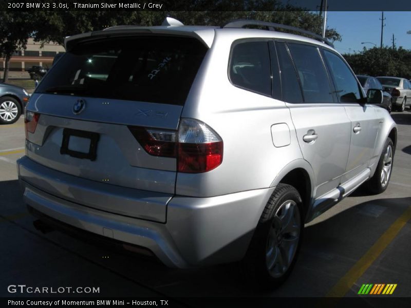 Titanium Silver Metallic / Grey 2007 BMW X3 3.0si