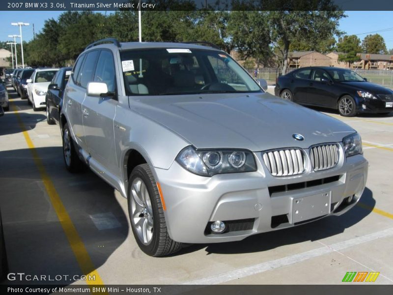 Titanium Silver Metallic / Grey 2007 BMW X3 3.0si