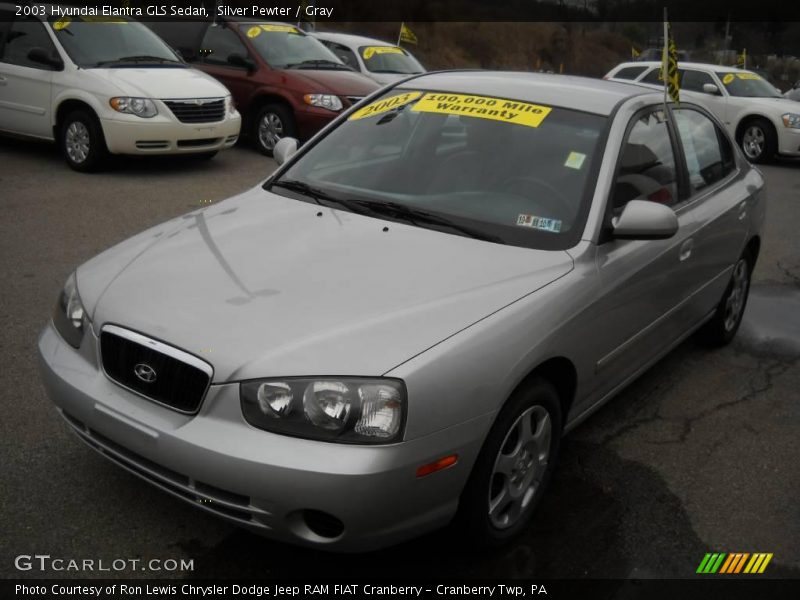 Silver Pewter / Gray 2003 Hyundai Elantra GLS Sedan