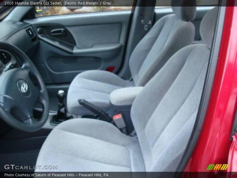 Electric Red Metallic / Gray 2005 Hyundai Elantra GLS Sedan