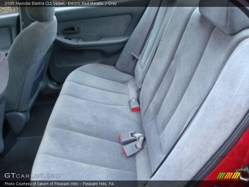 Electric Red Metallic / Gray 2005 Hyundai Elantra GLS Sedan
