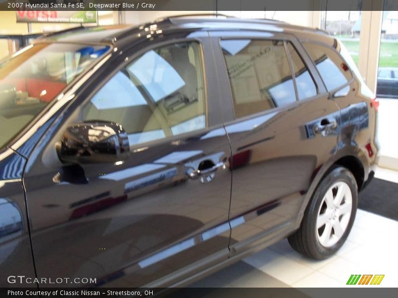 Deepwater Blue / Gray 2007 Hyundai Santa Fe SE