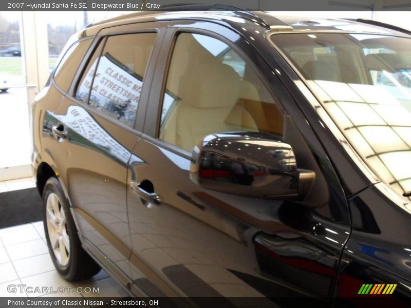 Deepwater Blue / Gray 2007 Hyundai Santa Fe SE