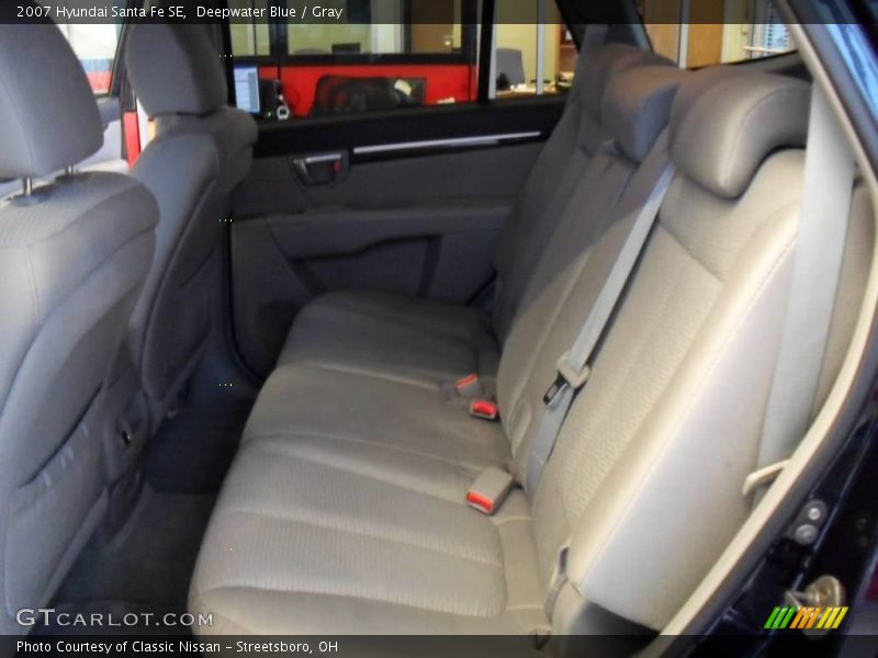Deepwater Blue / Gray 2007 Hyundai Santa Fe SE