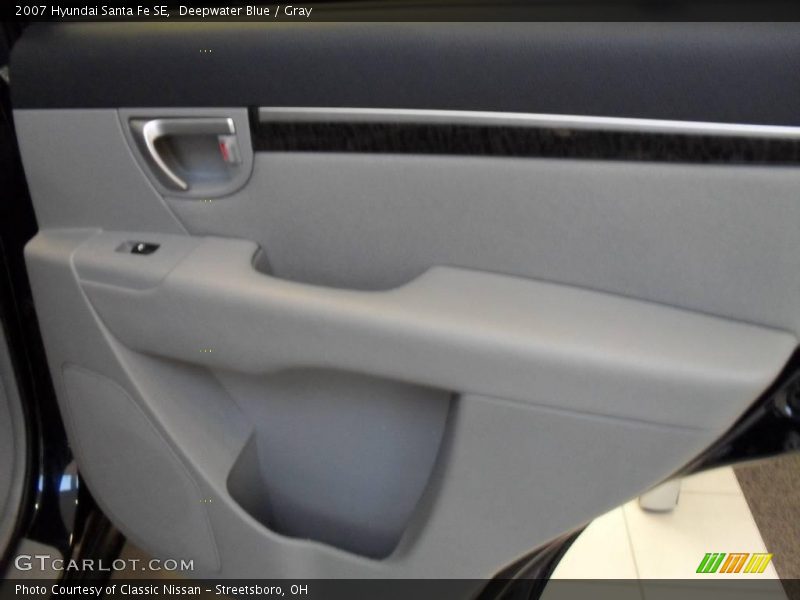 Deepwater Blue / Gray 2007 Hyundai Santa Fe SE