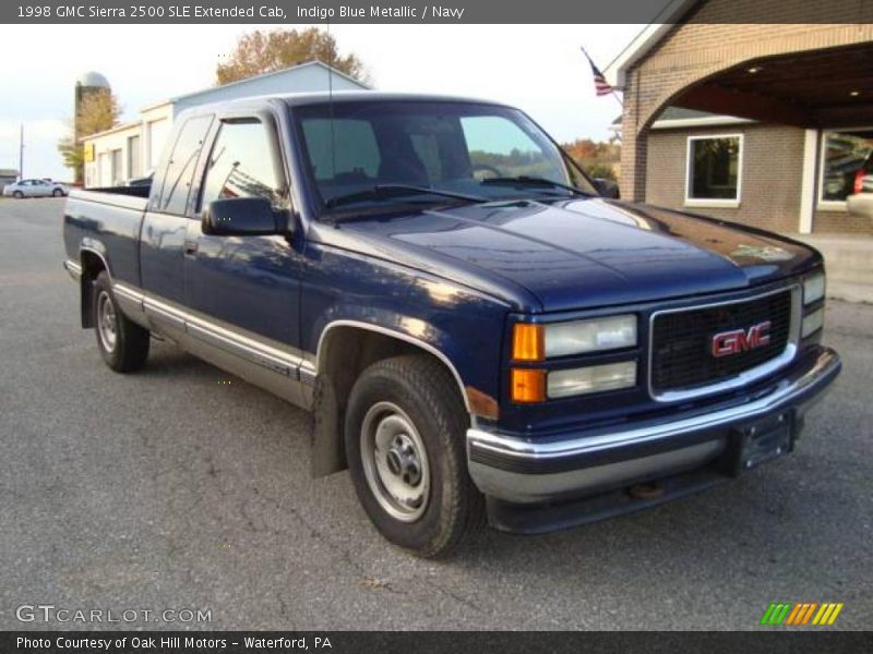 Indigo Blue Metallic / Navy 1998 GMC Sierra 2500 SLE Extended Cab