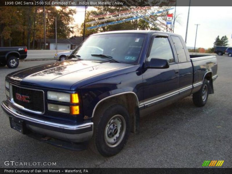 Indigo Blue Metallic / Navy 1998 GMC Sierra 2500 SLE Extended Cab