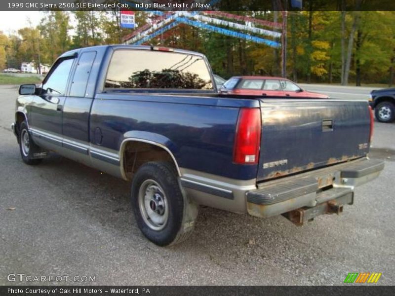 Indigo Blue Metallic / Navy 1998 GMC Sierra 2500 SLE Extended Cab