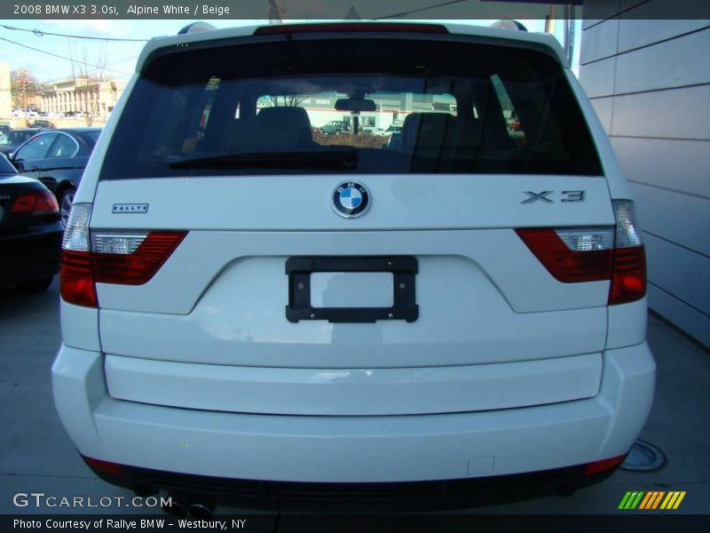 Alpine White / Beige 2008 BMW X3 3.0si