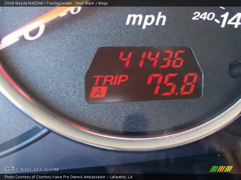 Onyx Black / Beige 2008 Mazda MAZDA6 i Touring Sedan