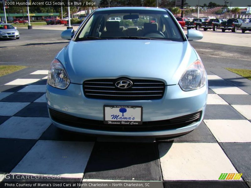Ice Blue / Beige 2008 Hyundai Accent GLS Sedan