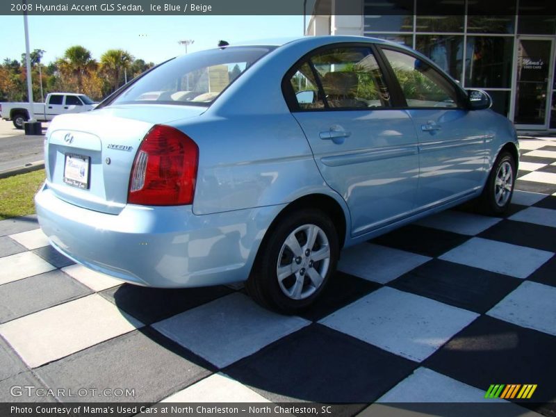 Ice Blue / Beige 2008 Hyundai Accent GLS Sedan