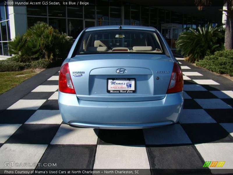 Ice Blue / Beige 2008 Hyundai Accent GLS Sedan