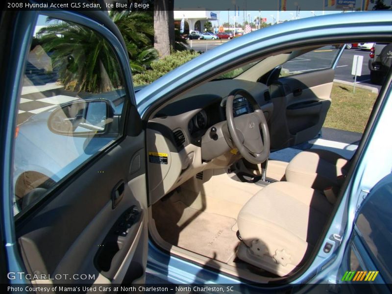 Ice Blue / Beige 2008 Hyundai Accent GLS Sedan