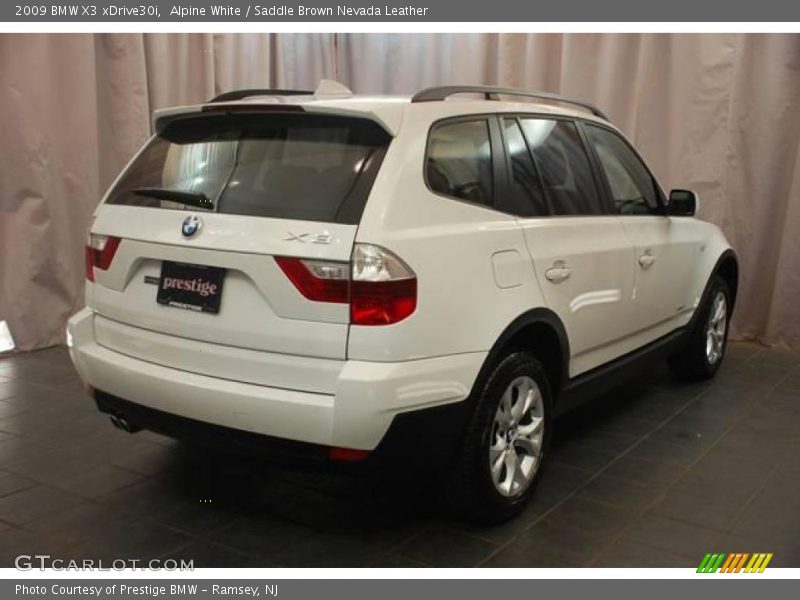 Alpine White / Saddle Brown Nevada Leather 2009 BMW X3 xDrive30i