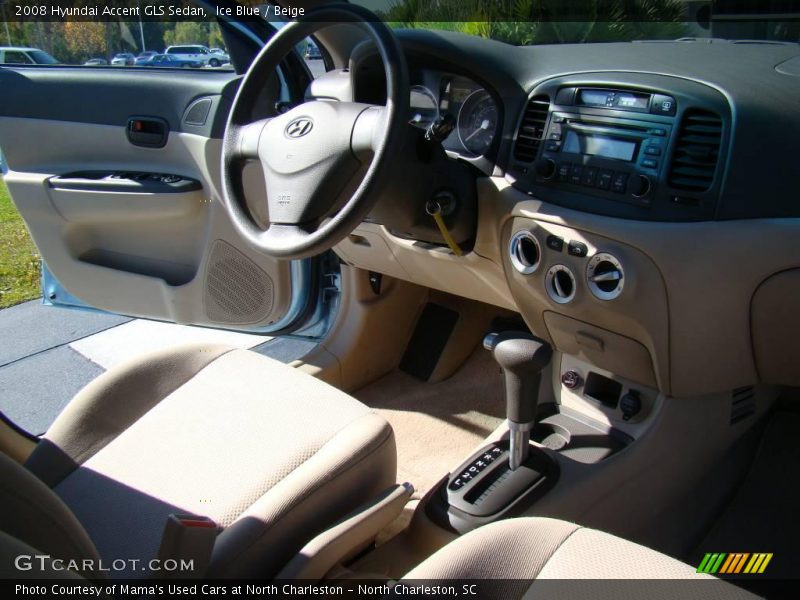 Ice Blue / Beige 2008 Hyundai Accent GLS Sedan