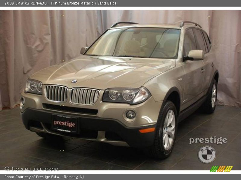 Platinum Bronze Metallic / Sand Beige 2009 BMW X3 xDrive30i