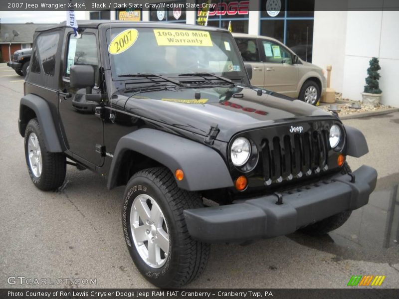 Black / Dark Slate Gray/Medium Slate Gray 2007 Jeep Wrangler X 4x4