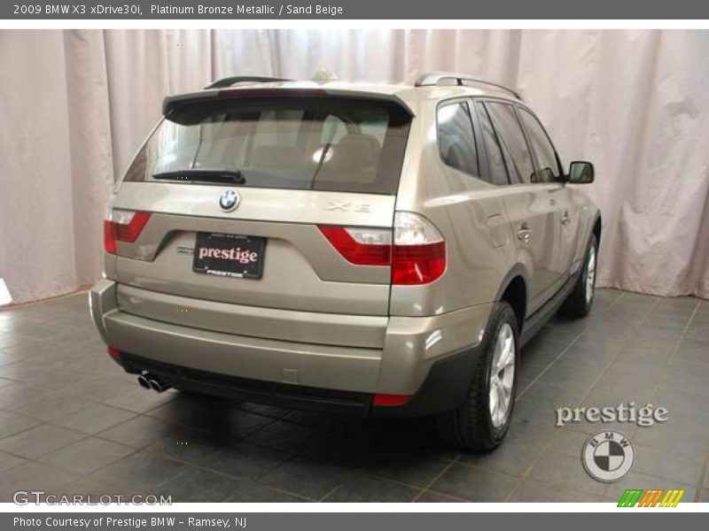 Platinum Bronze Metallic / Sand Beige 2009 BMW X3 xDrive30i